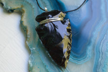 Load image into Gallery viewer, Black Obsidian Arrowhead Pendant