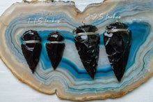 Load image into Gallery viewer, Black Obsidian Arrowhead Pendant
