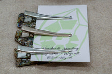 Load image into Gallery viewer, Abalone Shell Resin Hair Clip Barrette Set | Set of 3 Clips