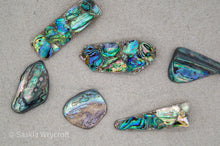 Load image into Gallery viewer, Abalone Shell Resin Hair Clip Barrette Set | Set of 3 Clips