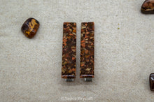 Load image into Gallery viewer, Autumn Leaf Jasper Resin Hair Clip Barrette Set