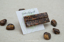 Load image into Gallery viewer, Autumn Leaf Jasper Resin Hair Clip Barrette Set
