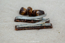 Load image into Gallery viewer, Autumn Leaf Jasper Resin Hair Clip Barrette Set