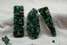 Load image into Gallery viewer, Emerald Rock Resin Hair Clip Barrette | Rectangle Clip
