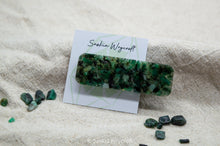 Load image into Gallery viewer, Emerald Rock Resin Hair Clip Barrette | Rectangle Clip