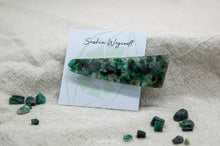 Load image into Gallery viewer, Emerald Rock Resin Hair Clip Barrette | Triangle Clip
