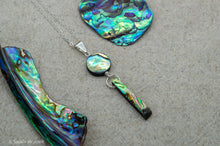 Load image into Gallery viewer, Abalone Shell Wire Wrapped Necklace  | Silver Plated | Sterling Silver
