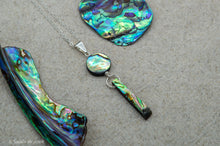 Load image into Gallery viewer, Abalone Shell Wire Wrapped Necklace | Sterling Silver