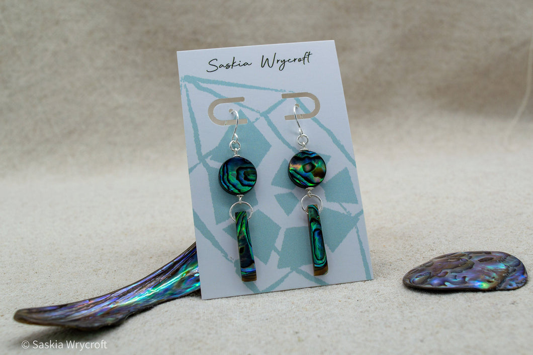 Abalone Shell Hook Earrings | Silver Plated | Sterling Silver