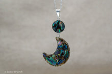 Load image into Gallery viewer, Crescent Moon Abalone Shell Necklace  | Silver Plated | Sterling Silver
