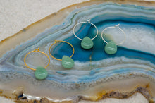 Load image into Gallery viewer, Teardrop Aventurine Hoop Earrings | Sterling Silver