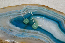 Load image into Gallery viewer, Teardrop Aventurine Hoop Earrings | Sterling Silver