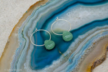Load image into Gallery viewer, Teardrop Aventurine Hoop Earrings | Sterling Silver