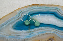 Load image into Gallery viewer, Teardrop Aventurine Hoop Earrings | Sterling Silver
