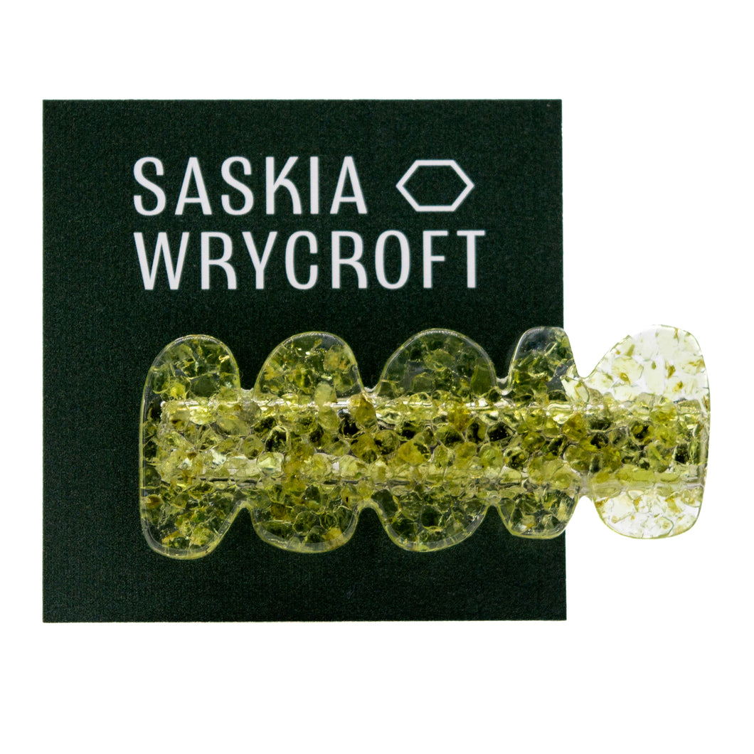 Peridot Wiggle Wavy Resin Hair Clip