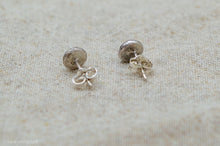 Load image into Gallery viewer, Recycled Silver Ammonite Stud Earrings | Sterling Silver

