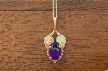 Load image into Gallery viewer, 10ct Gold Amethyst Tri Colour Grapes Pendant | Black Hills Gold
