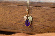 Load image into Gallery viewer, 10ct Gold Amethyst Tri Colour Grapes Pendant | Black Hills Gold
