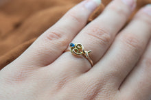 Load image into Gallery viewer, Blue Sapphire 9ct Ring | Art Noveau
