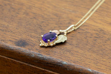Load image into Gallery viewer, 10ct Gold Amethyst Tri Colour Grapes Pendant | Black Hills Gold
