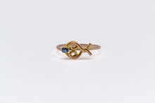 Load image into Gallery viewer, Blue Sapphire 9ct Ring | Art Noveau
