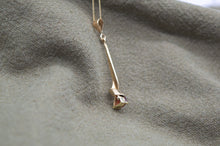 Load image into Gallery viewer, 9ct Gold Red Garnet Trillion Pendant
