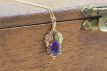 Load image into Gallery viewer, 10ct Gold Amethyst Tri Colour Grapes Pendant | Black Hills Gold
