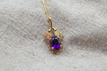 Load image into Gallery viewer, 10ct Gold Amethyst Tri Colour Grapes Pendant | Black Hills Gold
