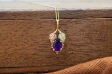 Load image into Gallery viewer, 10ct Gold Amethyst Tri Colour Grapes Pendant | Black Hills Gold
