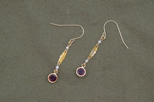 Load image into Gallery viewer, 9ct Gold Garnet &amp; Pearl Vintage Remodelled Earrings | Art Deco
