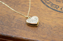 Load image into Gallery viewer, 9ct Gold Heart Locket | Floral Engraved | Vintage 2000s
