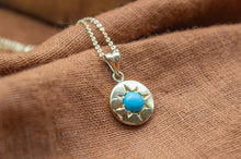 Load image into Gallery viewer, 9ct Yellow Gold Victorian Turquoise Pendant | Antique
