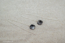 Load image into Gallery viewer, Tourmalinated Quartz Threaders | Sterling Silver
