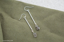 Load image into Gallery viewer, Herkimer Quartz Drop Earrings | Sterling Silver
