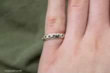 Load image into Gallery viewer, Art Deco Silver &amp; 9ct Yellow Gold Eternity Band Ring | 1930s
