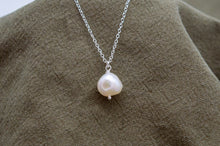 Load image into Gallery viewer, Freshwater Single Pearl Necklace | Sterling Silver
