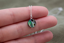 Load image into Gallery viewer, Abalone Shell Circle Necklace | Sterling Silver
