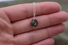 Load image into Gallery viewer, Hexagon Labradorite Necklace | Sterling Silver
