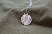 Load image into Gallery viewer, Organic Round Coin Textured Wave Necklace| Sterling Silver
