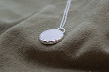 Load image into Gallery viewer, Organic Round Coin Textured Wave Necklace| Sterling Silver
