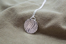 Load image into Gallery viewer, Organic Round Coin Textured Wave Necklace| Sterling Silver
