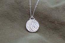 Load image into Gallery viewer, Small Organic Round Textured Wave Necklace | Sterling Silver
