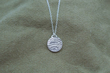 Load image into Gallery viewer, Small Organic Round Coin Textured Wave Necklace | Sterling Silver
