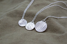 Load image into Gallery viewer, Small Organic Round Coin Textured Wave Necklace | Sterling Silver
