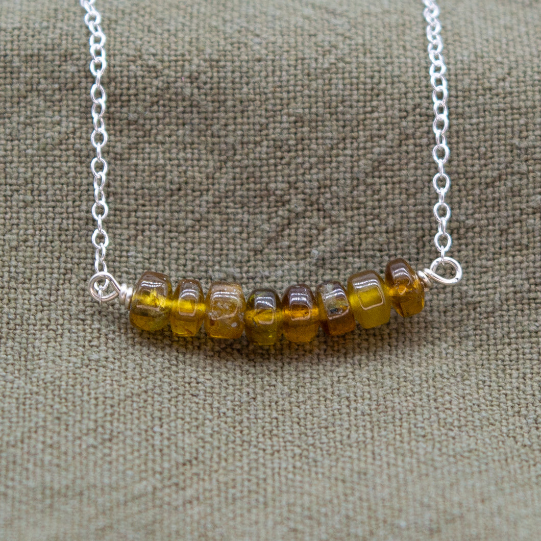 Brown Garnet Andradite Necklace | Sterling Silver