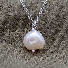 Load image into Gallery viewer, Freshwater Single Pearl Necklace | Sterling Silver
