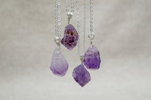 Load image into Gallery viewer, Wire Wrapped Amethyst Point Necklace | Silver Plated | Sterling Silver
