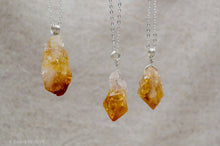 Load image into Gallery viewer, Wire Wrapped Citrine Point Necklace | Silver Plated | Sterling Silver
