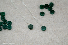 Load image into Gallery viewer, Aventurine Coin Necklace | Silver Plated | Sterling Silver
