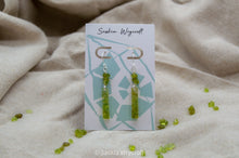 Load image into Gallery viewer, Peridot Hook Dangle Earrings | Silver Plated | Sterling Silver
